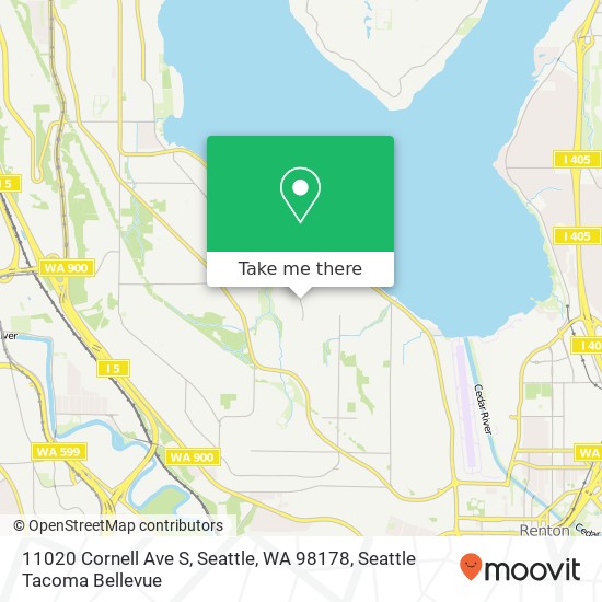 Mapa de 11020 Cornell Ave S, Seattle, WA 98178