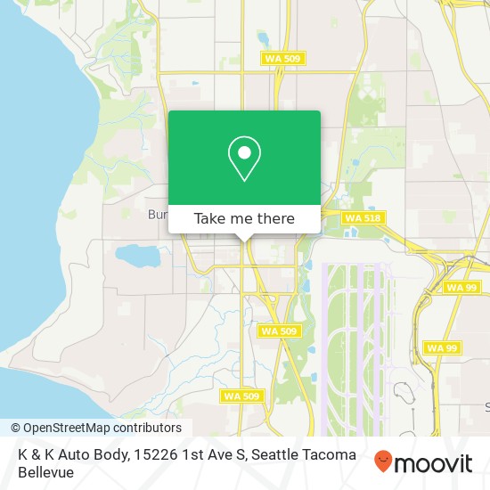 Mapa de K & K Auto Body, 15226 1st Ave S