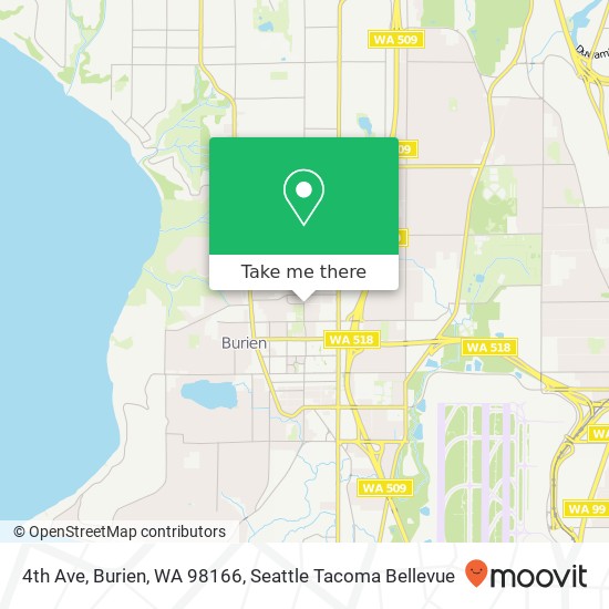 Mapa de 4th Ave, Burien, WA 98166