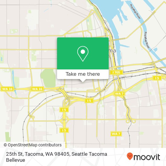 Mapa de 25th St, Tacoma, WA 98405