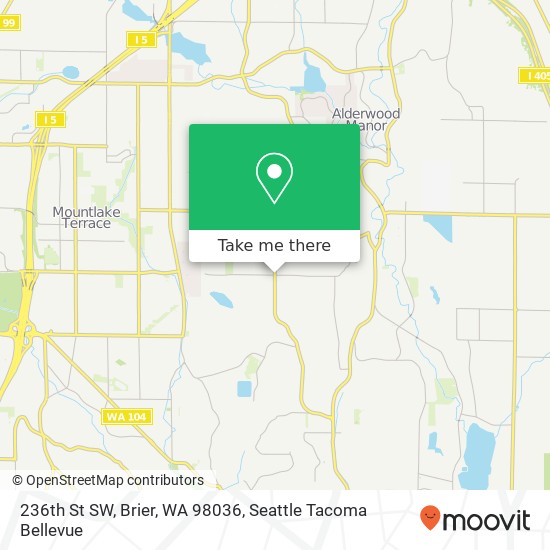 Mapa de 236th St SW, Brier, WA 98036