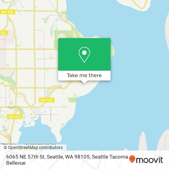 Mapa de 6065 NE 57th St, Seattle, WA 98105