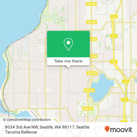 Mapa de 8034 3rd Ave NW, Seattle, WA 98117