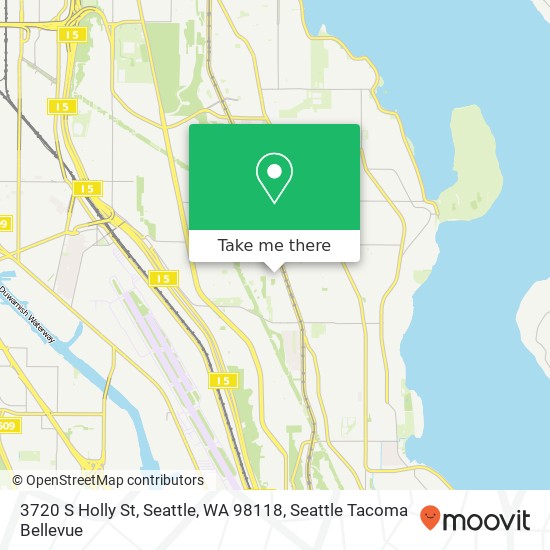 Mapa de 3720 S Holly St, Seattle, WA 98118