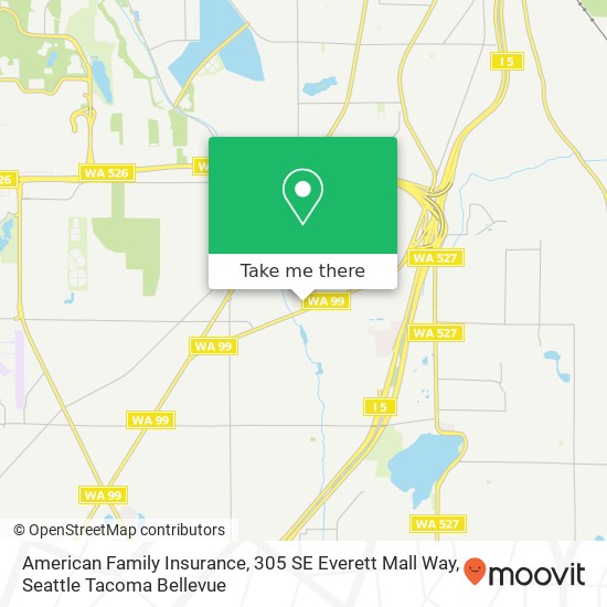 Mapa de American Family Insurance, 305 SE Everett Mall Way