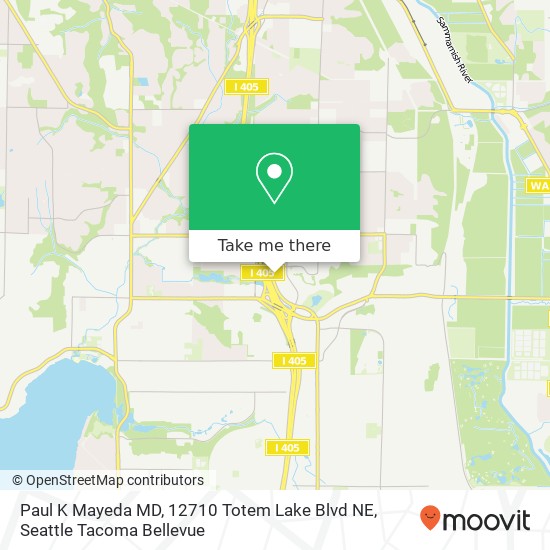 Mapa de Paul K Mayeda MD, 12710 Totem Lake Blvd NE