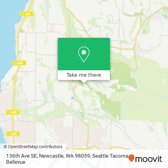 Mapa de 136th Ave SE, Newcastle, WA 98059