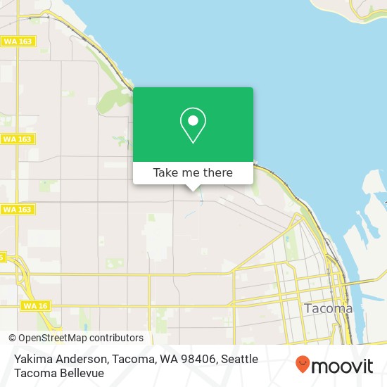 Mapa de Yakima Anderson, Tacoma, WA 98406