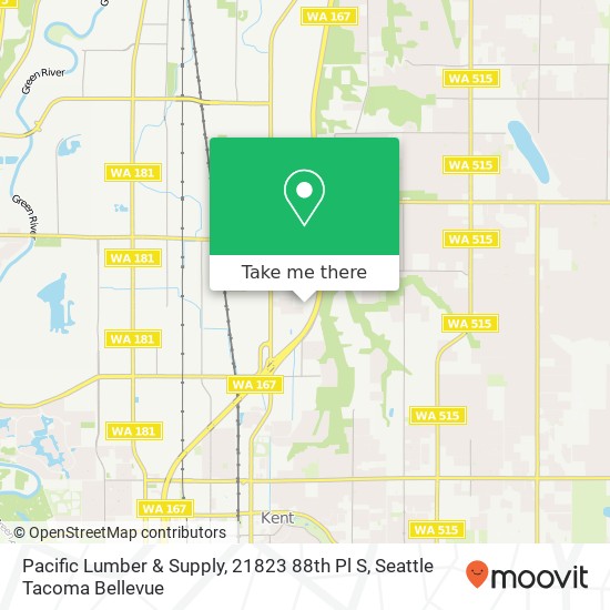 Pacific Lumber & Supply, 21823 88th Pl S map