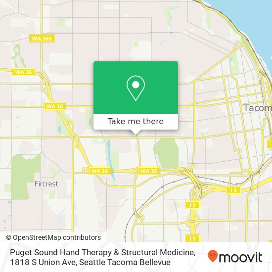 Mapa de Puget Sound Hand Therapy & Structural Medicine, 1818 S Union Ave