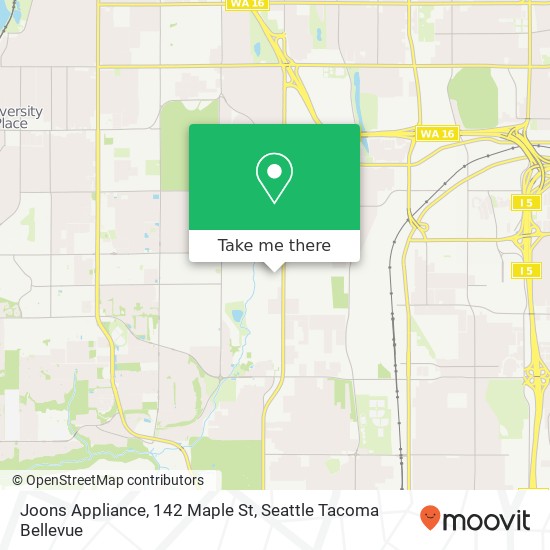 Mapa de Joons Appliance, 142 Maple St