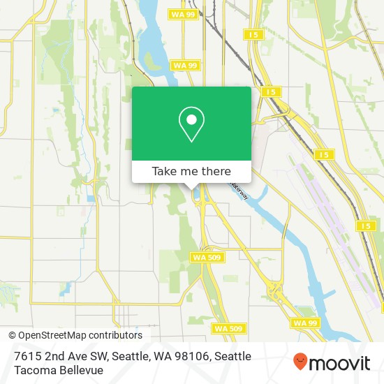 Mapa de 7615 2nd Ave SW, Seattle, WA 98106