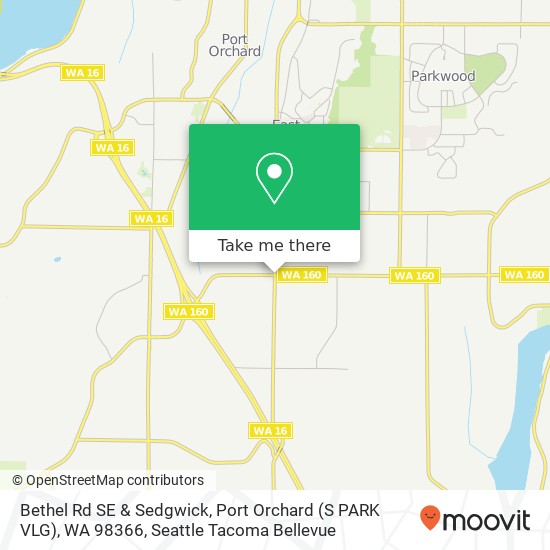Bethel Rd SE & Sedgwick, Port Orchard (S PARK VLG), WA 98366 map