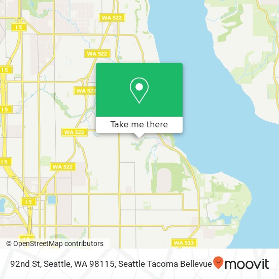 Mapa de 92nd St, Seattle, WA 98115
