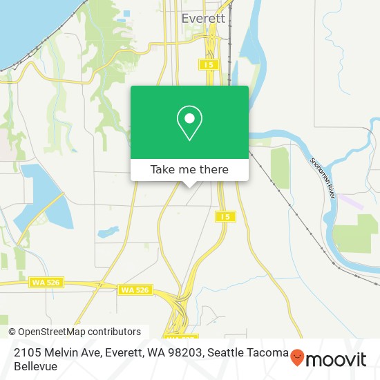 Mapa de 2105 Melvin Ave, Everett, WA 98203