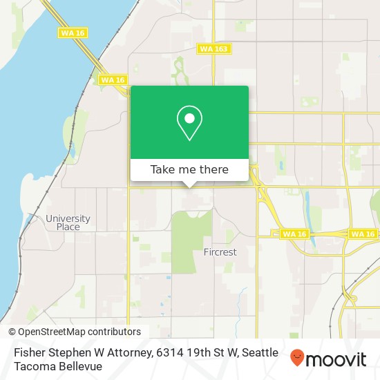 Mapa de Fisher Stephen W Attorney, 6314 19th St W