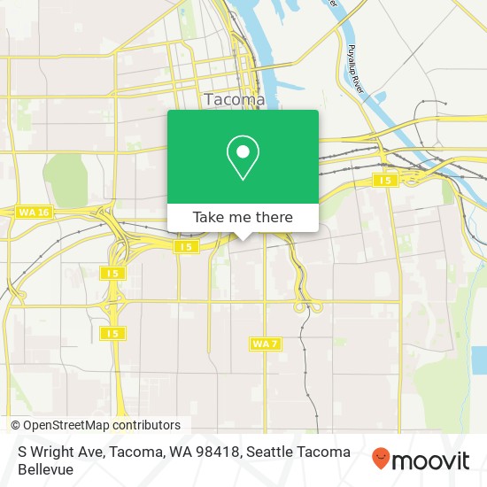 S Wright Ave, Tacoma, WA 98418 map