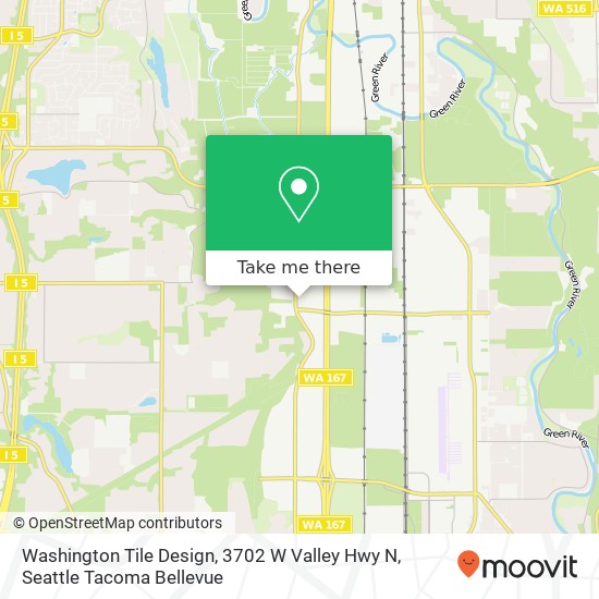 Mapa de Washington Tile Design, 3702 W Valley Hwy N