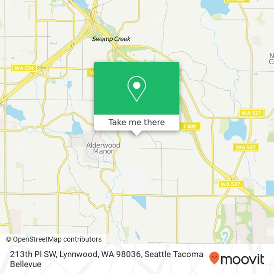 Mapa de 213th Pl SW, Lynnwood, WA 98036