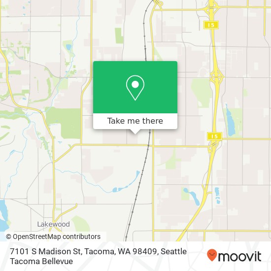 Mapa de 7101 S Madison St, Tacoma, WA 98409