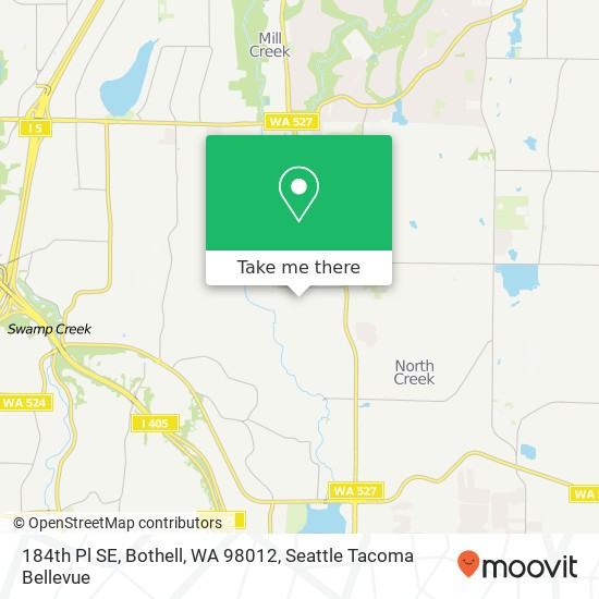 Mapa de 184th Pl SE, Bothell, WA 98012