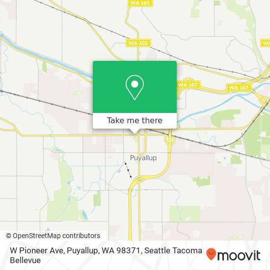 Mapa de W Pioneer Ave, Puyallup, WA 98371