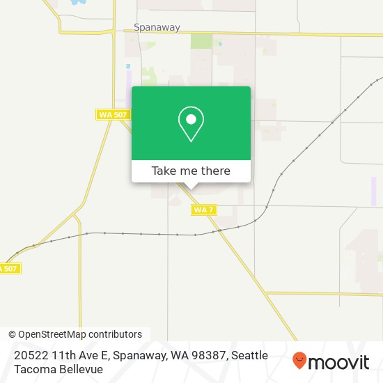 20522 11th Ave E, Spanaway, WA 98387 map