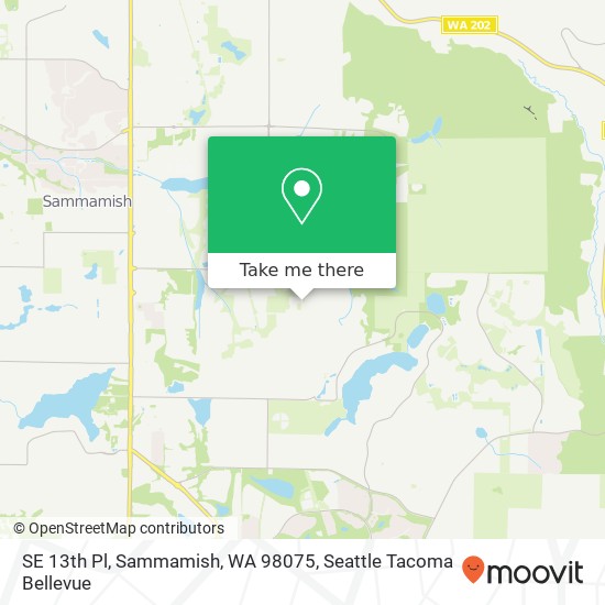 Mapa de SE 13th Pl, Sammamish, WA 98075