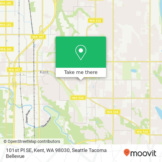 101st Pl SE, Kent, WA 98030 map