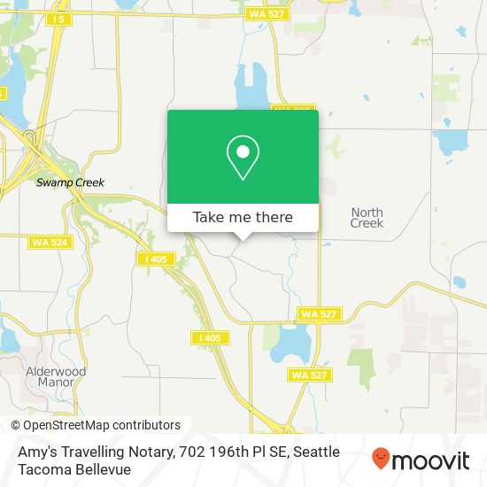 Mapa de Amy's Travelling Notary, 702 196th Pl SE