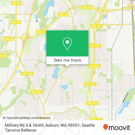 Mapa de Military Rd S & 364th, Auburn, WA 98001