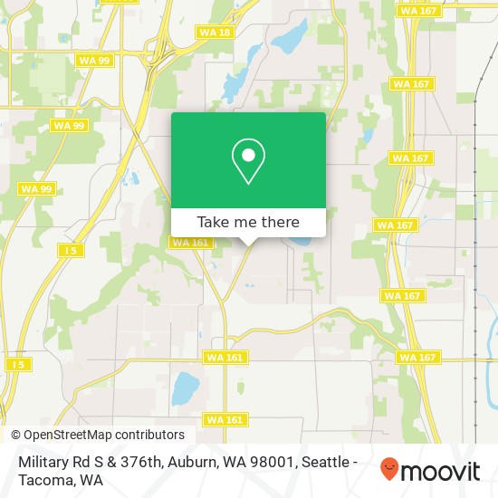 Mapa de Military Rd S & 376th, Auburn, WA 98001