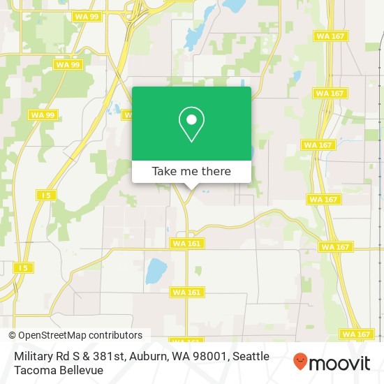 Mapa de Military Rd S & 381st, Auburn, WA 98001