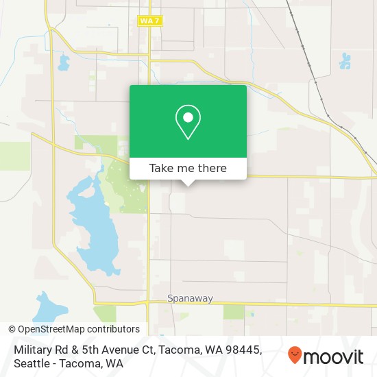 Military Rd & 5th Avenue Ct, Tacoma, WA 98445 map