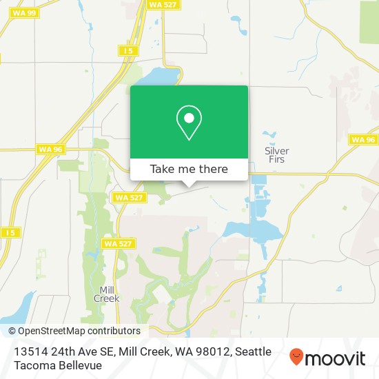 Mapa de 13514 24th Ave SE, Mill Creek, WA 98012