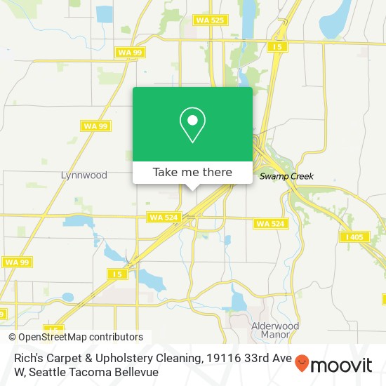 Mapa de Rich's Carpet & Upholstery Cleaning, 19116 33rd Ave W