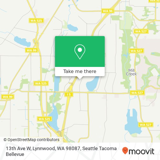 Mapa de 13th Ave W, Lynnwood, WA 98087