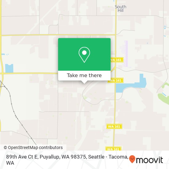 Mapa de 89th Ave Ct E, Puyallup, WA 98375