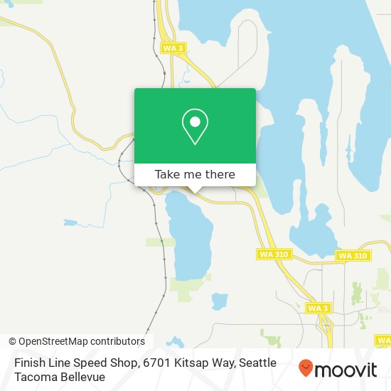 Mapa de Finish Line Speed Shop, 6701 Kitsap Way
