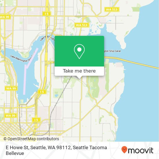 Mapa de E Howe St, Seattle, WA 98112