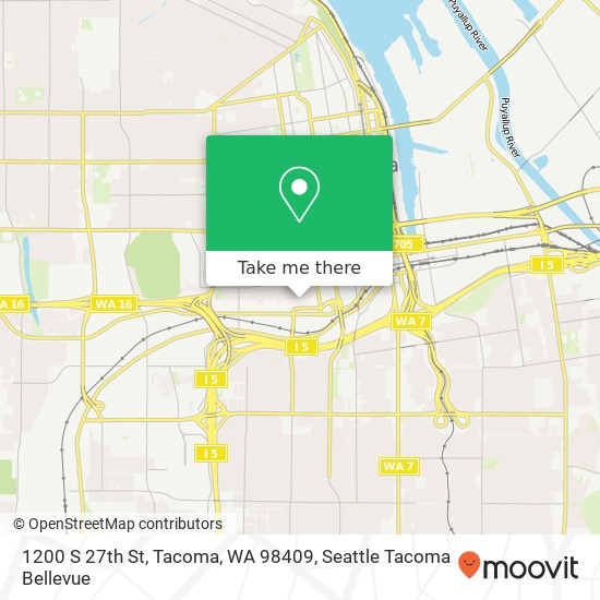 Mapa de 1200 S 27th St, Tacoma, WA 98409