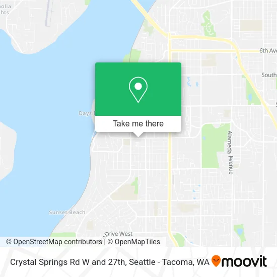 Mapa de Crystal Springs Rd W and 27th