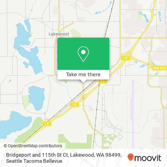 Bridgeport and 115th St Ct, Lakewood, WA 98499 map