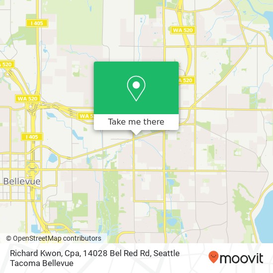 Mapa de Richard Kwon, Cpa, 14028 Bel Red Rd