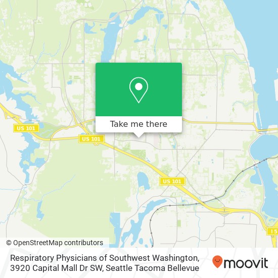 Mapa de Respiratory Physicians of Southwest Washington, 3920 Capital Mall Dr SW