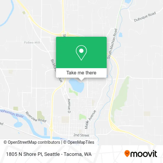 Mapa de 1805 N Shore Pl