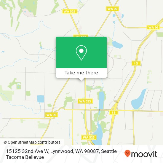 Mapa de 15125 32nd Ave W, Lynnwood, WA 98087