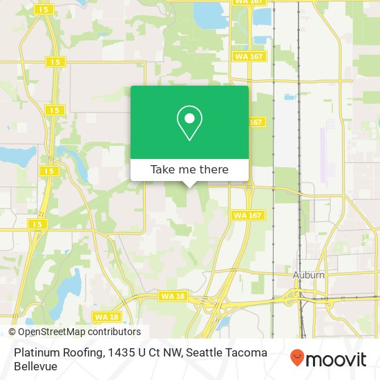 Mapa de Platinum Roofing, 1435 U Ct NW