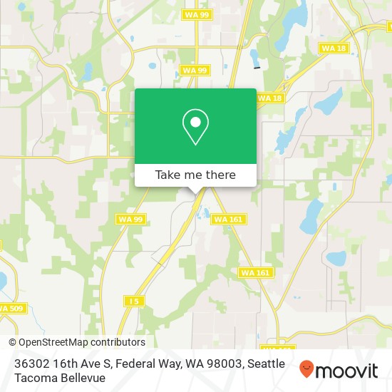 Mapa de 36302 16th Ave S, Federal Way, WA 98003