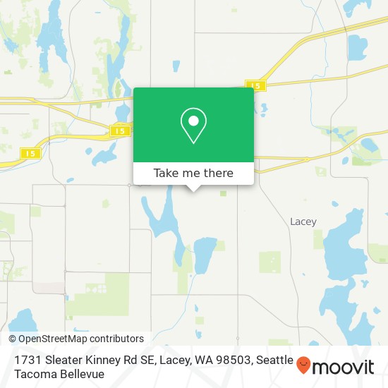 Mapa de 1731 Sleater Kinney Rd SE, Lacey, WA 98503